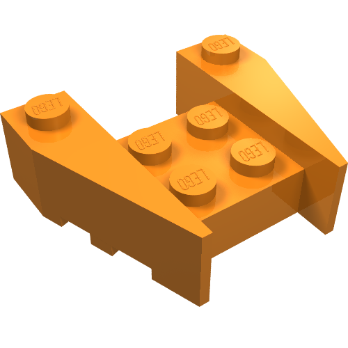 LEGO 50373 Wedge 3 1/2 x 4 with Stud Notches in Orange - Authentic LEGO Part