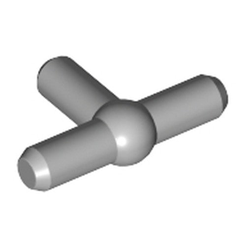 LEGO 4697b Pneumatic T Piece Second Version (T Bar with Ball in Center) in Light Bluish Gray - Authentic LEGO Part