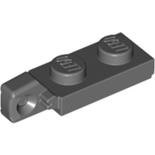 LEGO 44301a Hinge Plate 1 x 2 Locking with 1 Finger on End with Bottom Groove in Dark Bluish Gray - Authentic LEGO Part