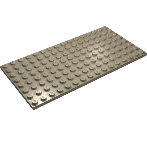 LEGO 92438 Plate 8 x 16 in Dark Tan - Authentic LEGO Part