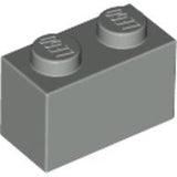 LEGO 3004 Brick 1 x 2 in Light Gray - Authentic LEGO Part