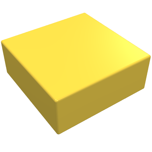 LEGO 3070a Tile 1 x 1 without Groove in Yellow - Authentic LEGO Part