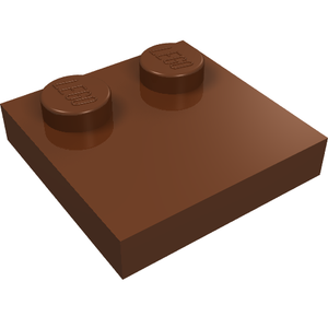 LEGO 33909 Tile, Modified 2 x 2 with Studs on Edge in Reddish Brown - Authentic LEGO Part