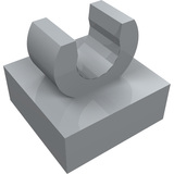LEGO 15712 Tile, Modified 1 x 1 with Open O Clip in Light Bluish Gray - Authentic LEGO Part