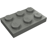 LEGO 3021 Plate 2 x 3 in Dark Bluish Gray - Authentic LEGO Part