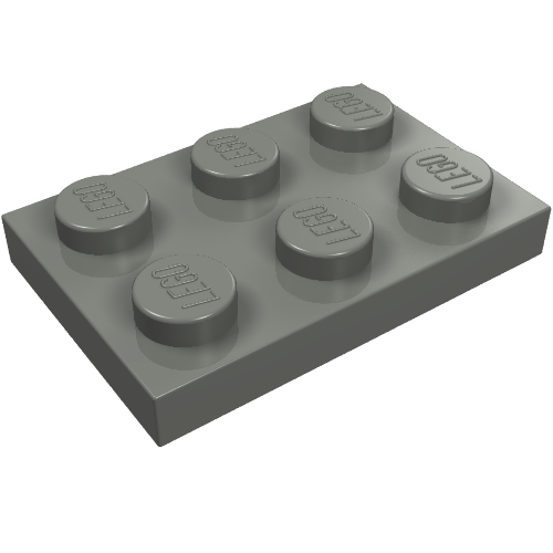 LEGO 3021 Plate 2 x 3 in Dark Bluish Gray - Authentic LEGO Part