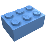 LEGO 3002 Brick 2 x 3 in Medium Blue - Authentic LEGO Part