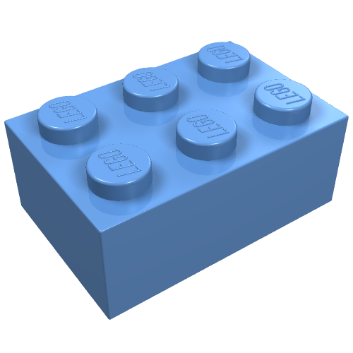 LEGO 3002 Brick 2 x 3 in Medium Blue - Authentic LEGO Part