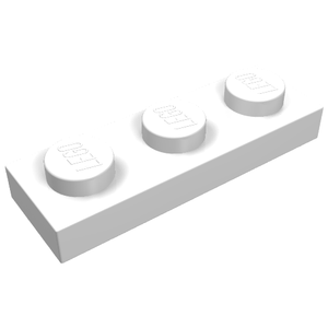 LEGO 3623 Plate 1 x 3 in White - Authentic LEGO Part