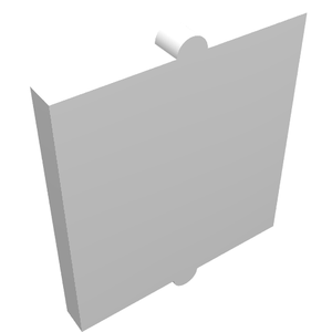 LEGO 60601 Glass for Window 1 x 2 x 2 Flat Front in White - Authentic LEGO Part