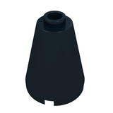 LEGO 3942b Cone 2 x 2 x 2 - Blocked Open Stud in Black - Authentic LEGO Part