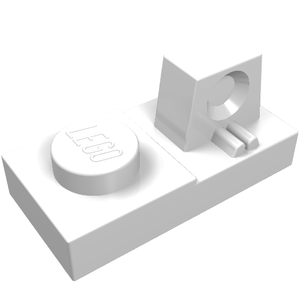LEGO 30383 Hinge Plate 1 x 2 Locking with 1 Finger on Top in White - Authentic LEGO Part