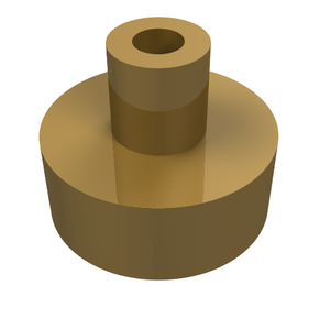 LEGO 20482 Tile, Round 1 x 1 with Bar and Pin Holder in Pearl Gold - Authentic LEGO Part