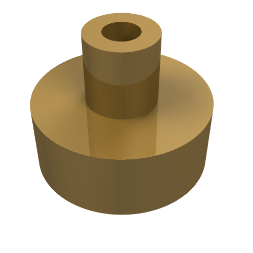LEGO 20482 Tile, Round 1 x 1 with Bar and Pin Holder in Pearl Gold - Authentic LEGO Part