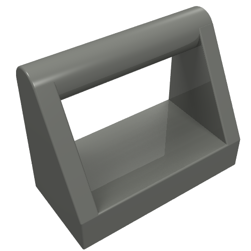 LEGO 2432 Tile, Modified 1 x 2 with Bar Handle in Dark Bluish Gray - Authentic LEGO Part