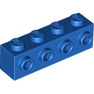 LEGO 30414 Brick, Modified 1 x 4 with Studs on Side in Blue - Authentic LEGO Part