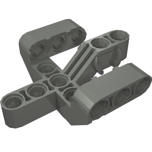 LEGO 19086 Technic, Liftarm, Modified Fork 5 x 6 x 2 Perpendicular with 3 Fingers - Main Product Image
