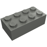 LEGO 3001 Brick 2 x 4 in Dark Bluish Gray - Authentic LEGO Part