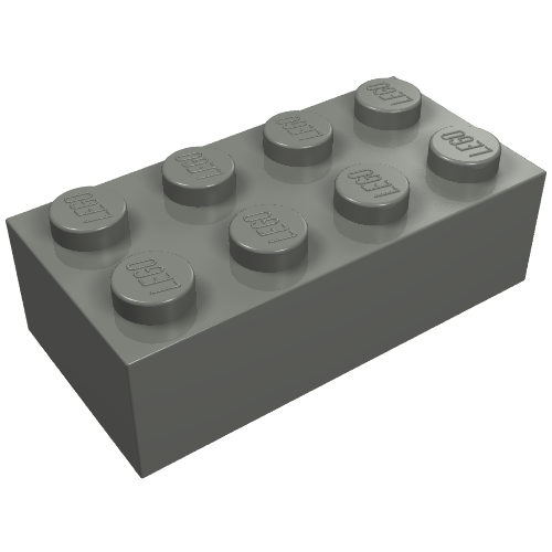 LEGO 3001 Brick 2 x 4 in Dark Bluish Gray - Authentic LEGO Part