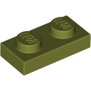 LEGO 3023 Plate 1 x 2 in Olive Green - Authentic LEGO Part