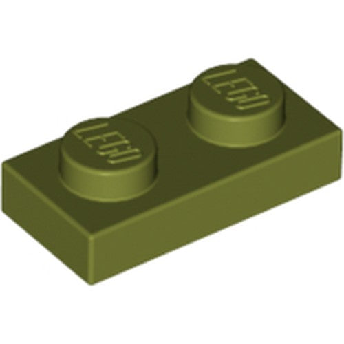 LEGO 3023 Plate 1 x 2 in Olive Green - Authentic LEGO Part