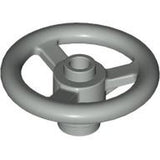 LEGO 2819 Technic, Steering Wheel Small, 3 Studs Diameter in Light Gray - Authentic LEGO Part