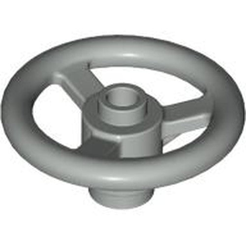 LEGO 2819 Technic, Steering Wheel Small, 3 Studs Diameter in Light Gray - Authentic LEGO Part