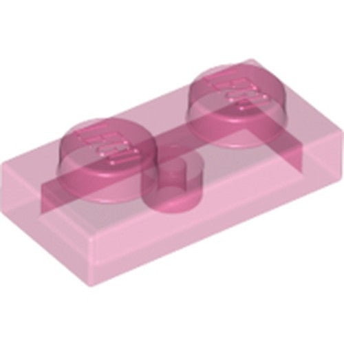 LEGO 3023 Plate 1 x 2 in Trans-Dark Pink - Authentic LEGO Part