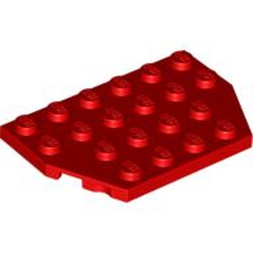 LEGO 32059 Wedge, Plate 4 x 6 Cut Corners in Red - Authentic LEGO Part
