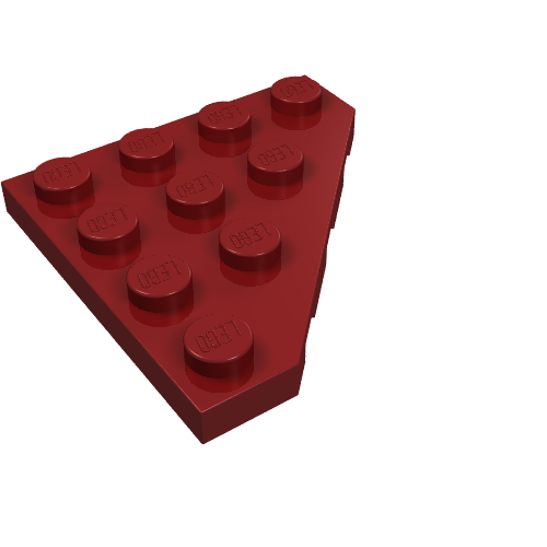 LEGO 30503 Wedge, Plate 4 x 4 Cut Corner in Dark Red - Authentic LEGO Part