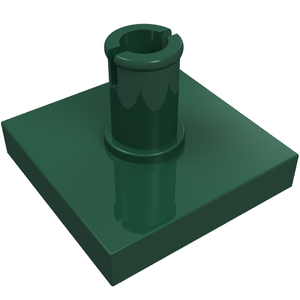 LEGO 2460 Tile Special 2 x 2 with Top Pin [Squared Holes] in Dark Green - Authentic LEGO Part