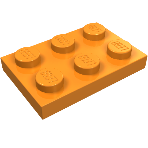 LEGO 3021 Plate 2 x 3 in Orange - Authentic LEGO Part