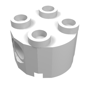 LEGO 17485 Brick Round 2 x 2, Pin Holes in White - Authentic LEGO Part