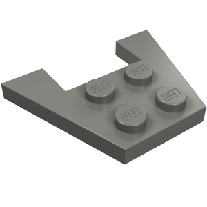 LEGO 4859 Wedge, Plate 3 x 4 without Stud Notches in Dark Bluish Gray - Authentic LEGO Part