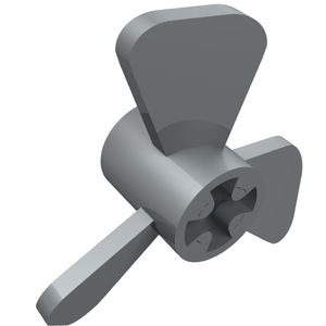 LEGO 6041 Propeller 3 Blade 3 Diameter with Axle Hole in Pearl Light Gray - Authentic LEGO Part