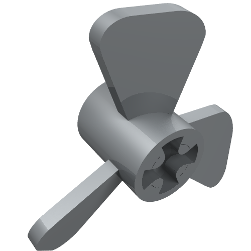 LEGO 6041 Propeller 3 Blade 3 Diameter with Axle Hole in Pearl Light Gray - Authentic LEGO Part
