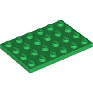 LEGO 3032 Plate 4 x 6 in Green - Authentic LEGO Part