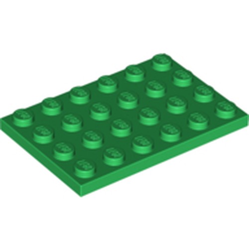 LEGO 3032 Plate 4 x 6 in Green - Authentic LEGO Part