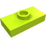 LEGO 3794a Plate, Modified 1 x 2 with 1 Stud without Groove (Jumper) in Lime - Authentic LEGO Part