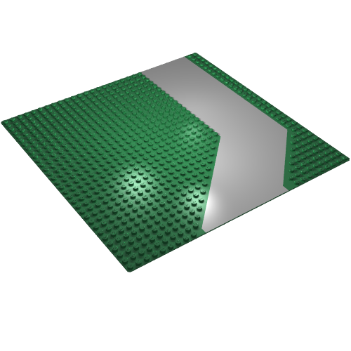 LEGO 4478p01 Baseplate, Road 32 x 32 with Light Gray Driveway Angled Pattern - Main Product Image