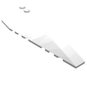 LEGO 50956 Wedge 10 x 3 Right in White - Authentic LEGO Part