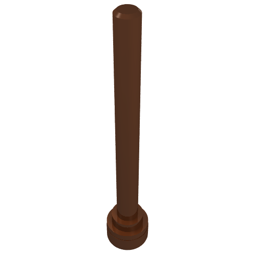 LEGO 3957b Antenna 4H - Flat Top in Reddish Brown - Authentic LEGO Part