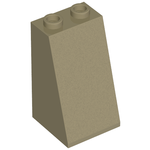LEGO 3684a Slope 75 2 x 2 x 3 - Hollow Studs in Dark Tan - Authentic LEGO Part