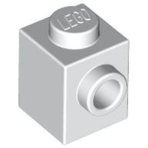 LEGO 87087 Brick, Modified 1 x 1 with Stud on Side in White - Authentic LEGO Part
