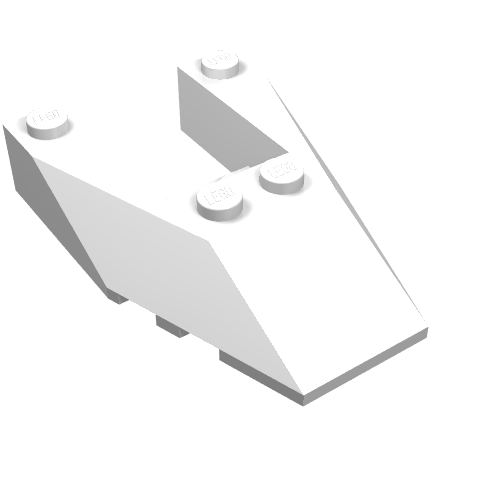 LEGO 6153b Wedge 6 x 4 Cutout with Stud Notches in White - Authentic LEGO Part