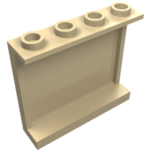 LEGO 60581 Panel 1 x 4 x 3 with Side Supports - Hollow Studs in Tan - Authentic LEGO Part
