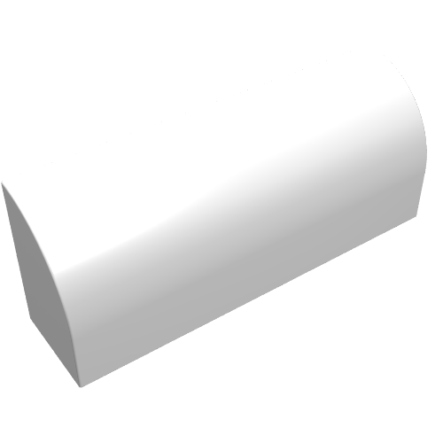 LEGO 6191 Slope, Curved 1 x 4 x 1 1/3 in White - Authentic LEGO Part