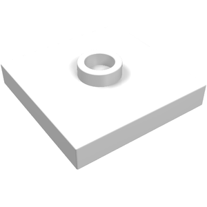 LEGO 87580 Plate, Modified 2 x 2 with Groove and 1 Stud in Center (Jumper) in White - Authentic LEGO Part