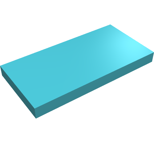 LEGO 87079 Tile 2 x 4 in Medium Azure - Authentic LEGO Part
