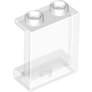 LEGO 87552 Panel 1 x 2 x 2 with Side Supports - Hollow Studs in Trans-Clear - Authentic LEGO Part